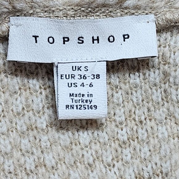 Topshop Fuzzy Brushed Animal Pattern Maxi Cardigan, Women's Small - Picture 4 of 5